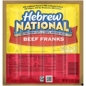 100% Kosher Beef Franks | Packaged