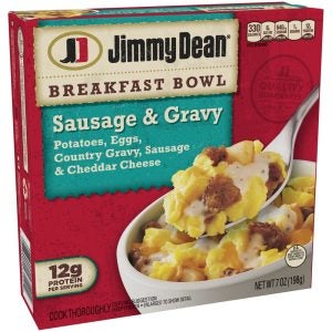 Jimmy Dean Sausage & Gravy Breakfast Bowl | Packaged