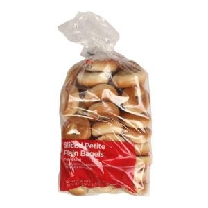 Plain Petite Bagels | Packaged