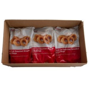 Thick Cut Gourmet Breaded Onion Rings | Packaged