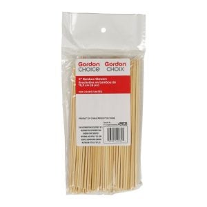 6 inch Bamboo Skewers | Packaged