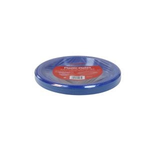 10.25" Blue Plastic Plates | Packaged