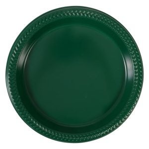 7" Green Plastic Plates | Raw Item