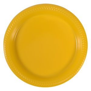 7" Yellow Plastic Plates | Raw Item