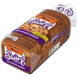 Thomas Cinnamon Raisin Swirl 16oz | Packaged