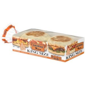 Thomas King Size English Muffins 4ct | Packaged