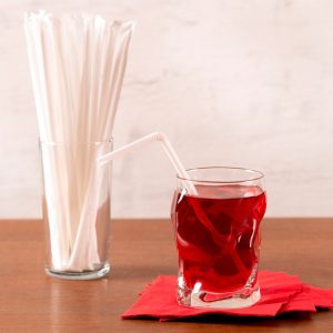 7.75" Wrapped White Flex Straws | Styled