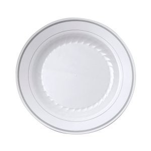 9" White Plastic Plates | Raw Item