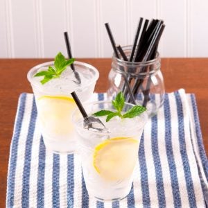 5.5 Inch Paper Black Straws | Styled