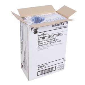 Small Blue Nitrile Powder Free Gloves | Packaged