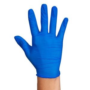Small Blue Nitrile Powder Free Gloves | Styled