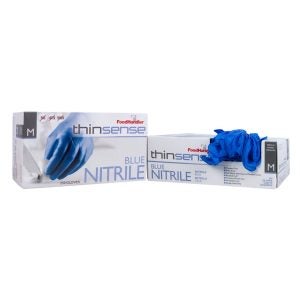 Medium Blue Nitrile Powder Free Gloves | Styled