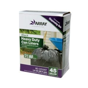 Black Heavy Duty Can Liners | Packaged