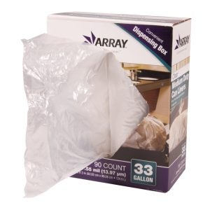 Clear Medium-Duty Can Liners | Packaged