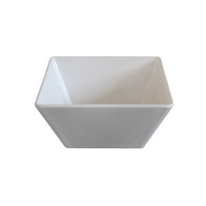 7" White Square Bowl | Raw Item