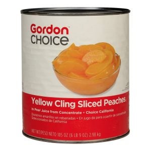 Sliced Yellow Cling Peaches, in Juice | Packaged