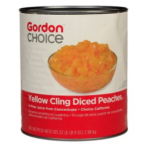 Diced Yellow Cling Peaches | Packaged