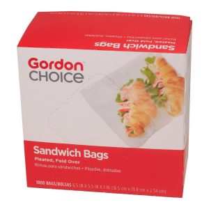 Pleated, Fold Over Sandwich Bags | Packaged