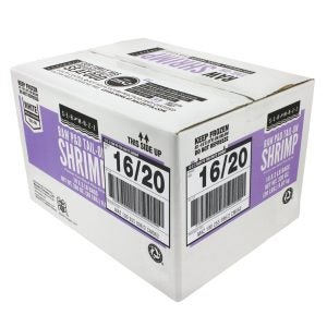 Peeled & Deveined Tail-On Raw Shrimp, 16-20 ct. | Corrugated Box