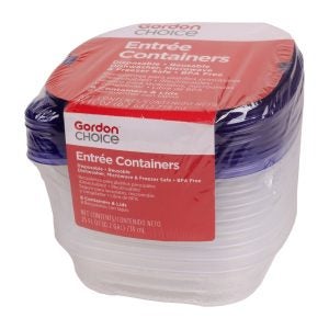 Entrée Containers With Lids | Packaged