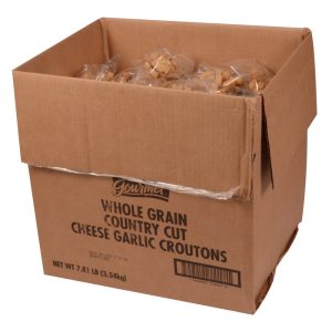 Whole Grain Cheese & Garlic Croutons | Packaged