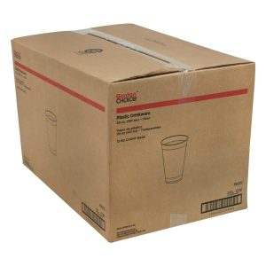 20oz Clear Cold Plastic Cups | Corrugated Box