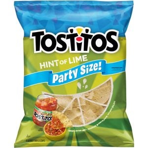 Family Size Hint of Lime Flavored Tortilla Chips | Packaged