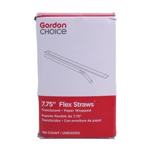 STRAW 7.75" FLEX WHT WRPD 4-400CT | Packaged