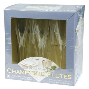 Plastic Champagne Flute | Packaged