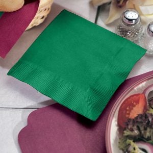 Pine Green Beverage Napkins | Styled