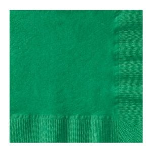 Pine Green Beverage Napkins | Raw Item