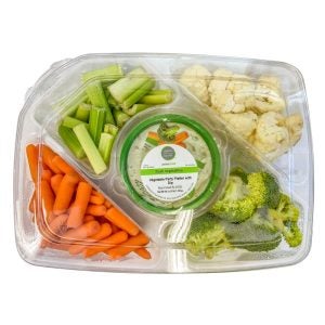 Vegetable Party Platter with Dip | Packaged