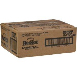 Original RedHot Sauce Packets | Corrugated Box