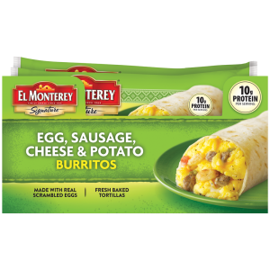 Egg, Sausage, Cheese & Potato Burritos | Packaged