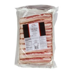 Double Smoked Laid Out Bacon, 14-18ct | Packaged