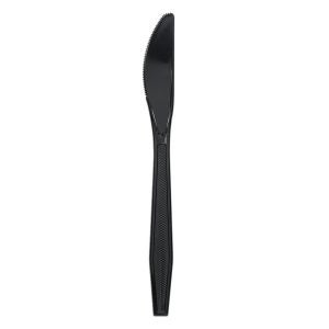 Heavy Plastic Knives, Black | Raw Item