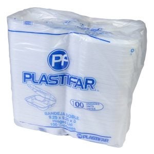 CONT FM 3CMPT 9X9 HNGD 2-100CT PLASTF | Packaged