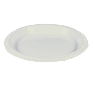 9" White Plastic Plates | Raw Item