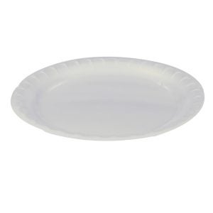 10.25" White Foam Plates | Raw Item