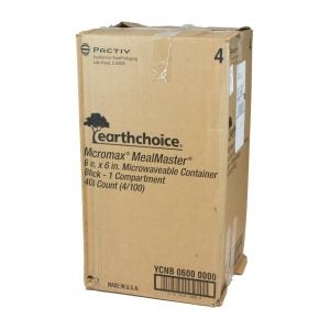 Single Compartment Black Hinged Container | Corrugated Box