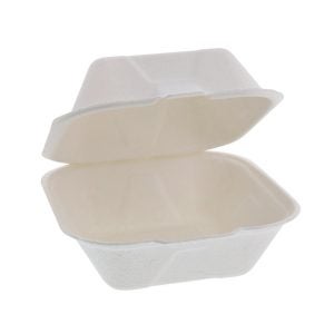 6 inch Hinged Molded Fiber Container | Raw Item