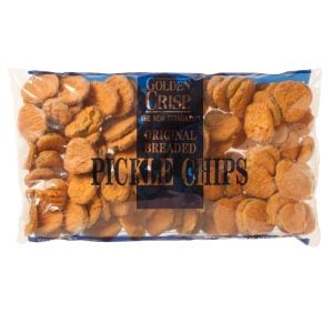 Crinkle-Cut Breaded Dill Pickle Chips | Packaged