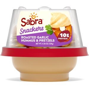 Garlic Hummus with Pretzels | Packaged