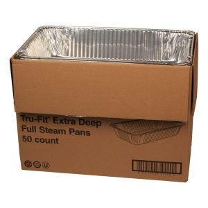Tru-Fit Extra Deep Full Steam Pans | Packaged
