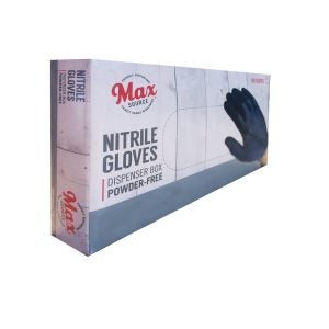 Medium Powder Black Nitrile Glove | Packaged