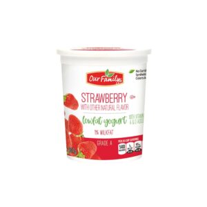 Our Family Low Fat Strawberry Yogurt 32o | Packaged