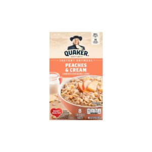 Quaker Peaches & Cream Instant Oatmeal 8 | Packaged