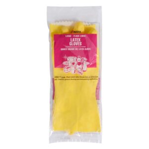 Large Yellow Rubber Gloves | Packaged