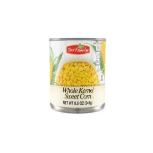 Our Family Whole Kernel Corn 8.75oz | Packaged