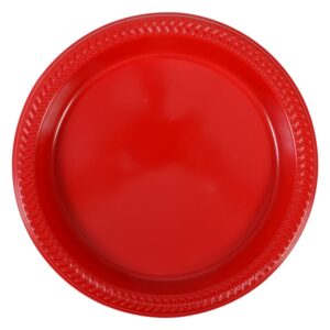 7" Red Plastic Plate | Raw Item